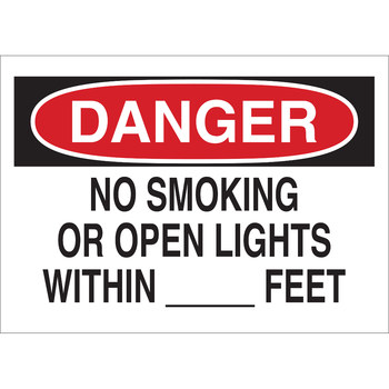 Picture of Brady B-401 Polystyrene Rectangle White English No Smoking Sign part number 25084 (Main product image)