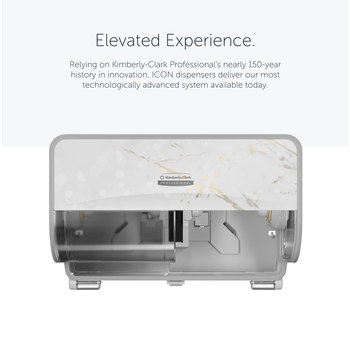 Kimberly-Clark Professional ICON Horizontal Toilet Paper Dispenser 58732 - Pull Out by Hand - White - 12.7 in
