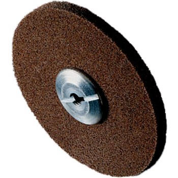 3M Scotch-Brite XL-UW Unitized Aluminum Oxide Medium Deburring Wheel - Medium Grade - Arbor Attachment - 1 in Diameter - 3/16 in Center Hole - 1 in Thickness - 13753