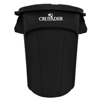 Picture of Quantum Storage CTC-44BK Crusader Round 44 gal Black Polyethylene Heavy-Duty Utility Container (Main product image)