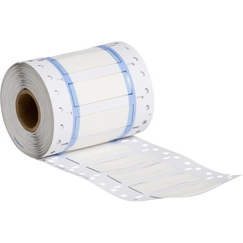 Picture of Brady Permasleeve White Heat-Shrinkable, Self-Extinguishing Polyolefin Thermal Transfer PS-375-2-WT-SC-2 Die-Cut Thermal Transfer Printer Sleeve (Main product image)