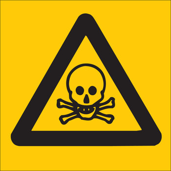 Picture of Brady B-120 Fiberglass Reinforced Polyester Rectangle Yellow English Hazardous Material Sign part number 69442 (Main product image)