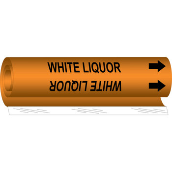 Picture of Brady Black on Orange Polyester High Visibility 5860-O Wrap-Around Pipe Marker (Main product image)