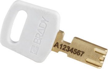 Brady SafeKey Safety Padlock - 1 1/2 in Wide - NYL-WHT-38ST-KD