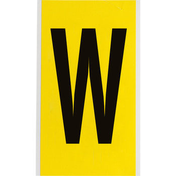 Picture of Brady 34 Series Black on Yellow Indoor Vinyl Cloth 34 Series 3470-W Letter Label (Main product image)