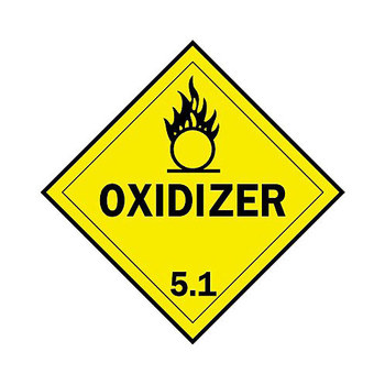 Picture of Brady B-101 Polycoated Tagstock Square Yellow English Truck Placards Sign part number 63449 (Main product image)