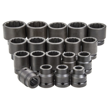 Proto J76119 12 Point Impact Socket Set - 1 in Drive - 12532
