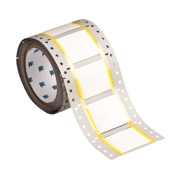 Picture of Brady Permasleeve White Polyolefin Thermal Transfer 2HT-1000-2-WT-S Die-Cut Thermal Transfer Printer Sleeve (Main product image)
