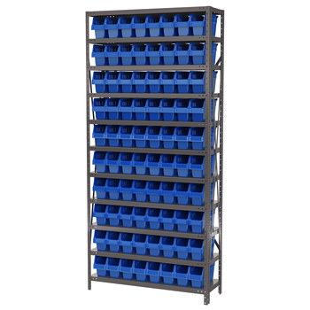 Picture of Akro-Mils AS1279040 Shelfmax 6500 lb Adjustable Blue Gray Powder Coated Steel 22 ga Open Fixed Shelving System (Main product image)