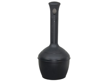Picture of Justrite Cease-Fire Deco Black Polyethylene Cigarette Butt Receptacle (Main product image)