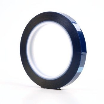 3M 7010335763 8991 Blue Polyester Masking Tape - 1/2 in Width x 72 yd Length