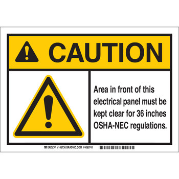 Picture of Brady B-869 Polypropylene Rectangle White English Safety Awareness Label part number 145736 (Main product image)