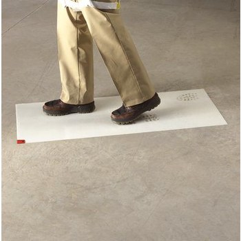 3M Clean-Walk 5836 White Mat Floor Mat - 25 in Width x 45 in Length - 55725