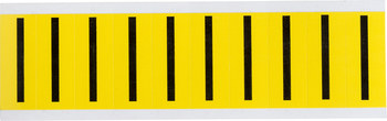 Picture of Brady 34 Series Black on Yellow Indoor Vinyl Cloth 34 Series 3440-I Letter Label (Main product image)