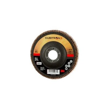 3M Cubitron II 967A Type 27 Flap Disc 55636 - Ceramic Aluminum Oxide - 4 1/2 in - 60+ - Medium