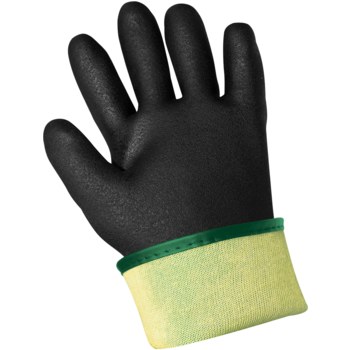 Global Glove Samurai Glove Aralene CR292 Black/Green Large Chemical-Resistant Gloves - 12 in Length - 15 gauge Thick - CR292/LG