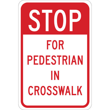 Picture of Brady B-302 Polyester Rectangle White English Pedestrian & Crosswalk Sign part number 124421 (Main product image)