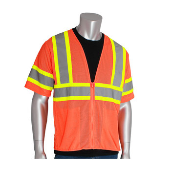 PIP High-Visibility Vest 303-HSVPOR 303-HSVPOR-5X - Size 5XL - Orange - 71539