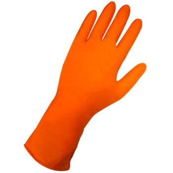 Picture of Global Glove Panther-Guard 675PF Orange Large Nitrile Powder Free Disposable Gloves (Main product image)