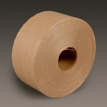 3M 6145 Kraft Water Activated Tape - 72 mm Width x 450 ft Length - 5 mil Thick - 97701