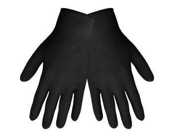 Global Glove 705BPF Black Small Powder Free Disposable Gloves - Industrial Grade - 9 in Length - Rough Finish - 5 mil Thick - 705BPF SM