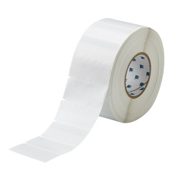 Picture of Brady Clear / White Self-Extinguishing, Self-Laminating Vinyl Thermal Transfer THT-74-427-10 Die-Cut Thermal Transfer Printer Label Roll (Main product image)