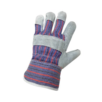 Global Glove 2350PP Blue/Gray Large Leather Work Gloves - 2350PP/LG