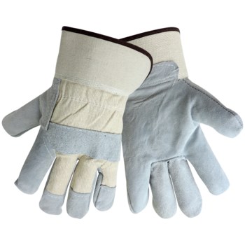 Picture of Global Glove 2250 Gray Medium Split Leather Full Fingered Work Gloves (Main product image)