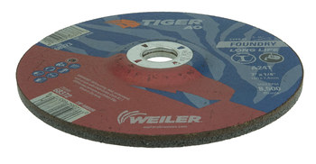 Weiler Tiger AO Depressed-Center Grinding Wheel 68372 - 7 in - Aluminum Oxide - 24 - T