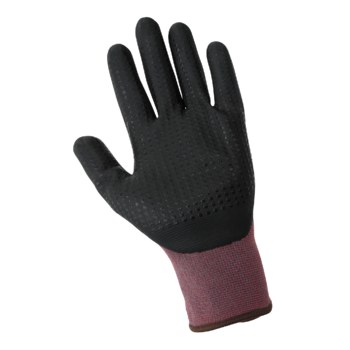 Global Glove Tsunami Grip 530NFTD Black/Gray XS Nylon Work Gloves - Nitrile Foam Dotted Palm & Fingers Coating - 530NFTD-6(XS)