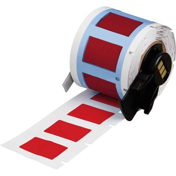 Picture of Brady PermaSleeve Red Polyolefin Thermal Transfer M6-375-1-342-RD Heat Shrink Wire & Cable Labels (Main product image)