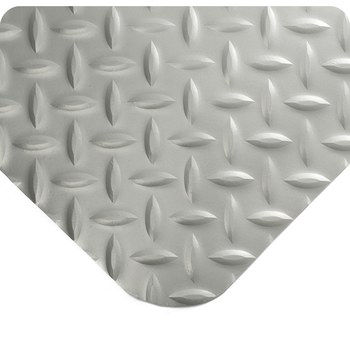 Picture of Wearwell Spongecote 415 Gray Nitricell/PVC Diamond-Plate Anti-Fatigue Mat (Main product image)
