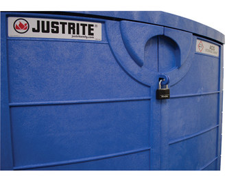 Justrite Hazardous Material Storage Cabinet Polyethylene 24180, 8.5 gal, Royal Blue - 16382