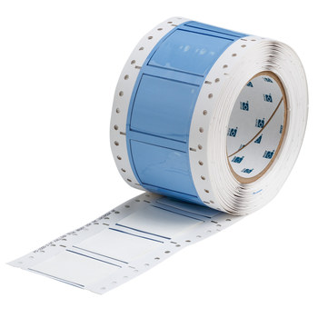 Picture of Brady Permasleeve White Heat-Shrinkable, Self-Extinguishing Polyolefin Thermal Transfer PS-1000-2-WT-S-2 Die-Cut Thermal Transfer Printer Sleeve (Main product image)