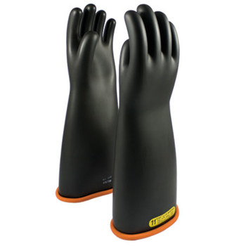 Picture of PIP Novax 155-2-18 Black/Orange 11 Rubber Full Fingered Work Gloves (Main product image)