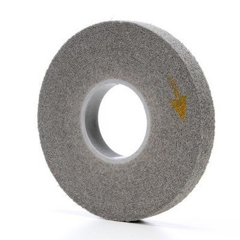 3M Scotch-Brite X2-WL Convolute Silicon Carbide Medium Deburring Wheel - Fine Grade - Arbor Attachment - 8 in Diameter - 3 in Center Hole - 1 in Thickness - 17220
