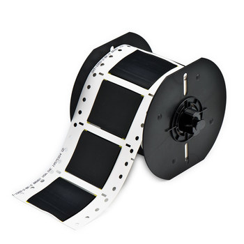 Picture of Brady Black Polyolefin Thermal Transfer B33D-1000-2-342BK Die-Cut Thermal Transfer Printer Sleeve (Main product image)