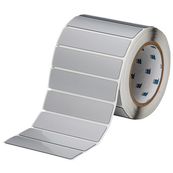 Picture of Brady Silver Polyester Thermal Transfer THTEP174-593-.25SL Die-Cut Thermal Transfer Printer Label Roll (Main product image)