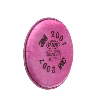 3M 2097 P100 Reusable Respirator Filter - Bayonet Connection - 4.3 in Width - 4.3 in Height