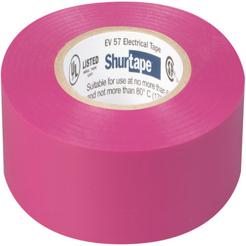 Shurtape Purple Electrical Tape - 3/4 in Width x 66 ft Length - 7.0 mil Thick - SHURTAPE 187742