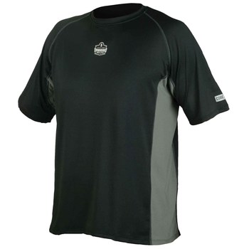 Picture of Ergodyne Core Performance Work Wear 6418 Black Synthetic High Visibility Shirt (Main product image)