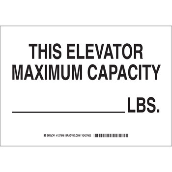 Picture of Brady B-401 High Impact Polystyrene Rectangle White English Safety Awareness Sign part number 127948 (Main product image)