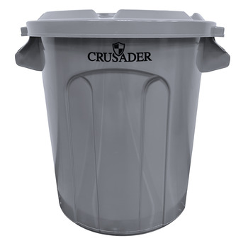 Picture of Quantum Storage CTC-10GY Crusader Round 10 gal Gray Polyethylene Heavy-Duty Utility Container (Main product image)