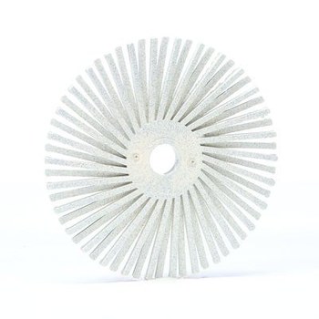 3M Scotch-Brite Ceramic RB-ZB Radial Bristle Brush - Fine Grade - 3/8 in Center Hole - 3 in Outside Diameter - 24281