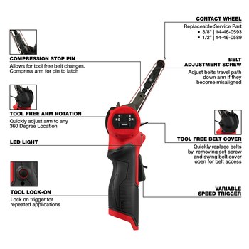 Milwaukee M12 FUEL M12 REDLITHIUM Battery Bandfile 2483-20