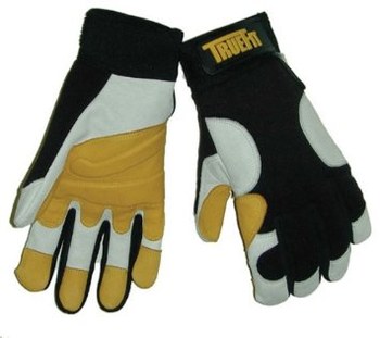 Picture of Tillman TrueFit 1490 Pearl/Gold Large Grain Goatskin Leather/Spandex Full Fingered Work Gloves (Main product image)