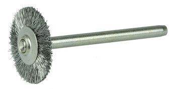 Weiler 26005 Wheel Brush - 3/4 in Dia - Crimped Stainless Steel Bristle