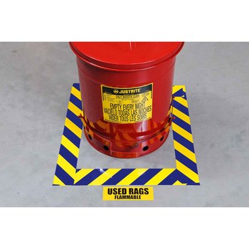 Brady Toughstripe Blue / Yellow Floor Marking Tape - 3 in Width x 100 ft Length - 0.008 in Thick - 84544