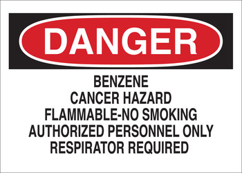 Picture of Brady B-401 Polystyrene Rectangle White English Chemical Warning Sign part number 25777 (Main product image)