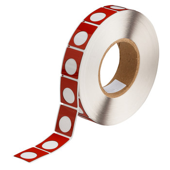 Picture of Brady Red Polyester Thermal Transfer THTEP167U-593-.5RD Die-Cut Thermal Transfer Printer Label Roll (Main product image)